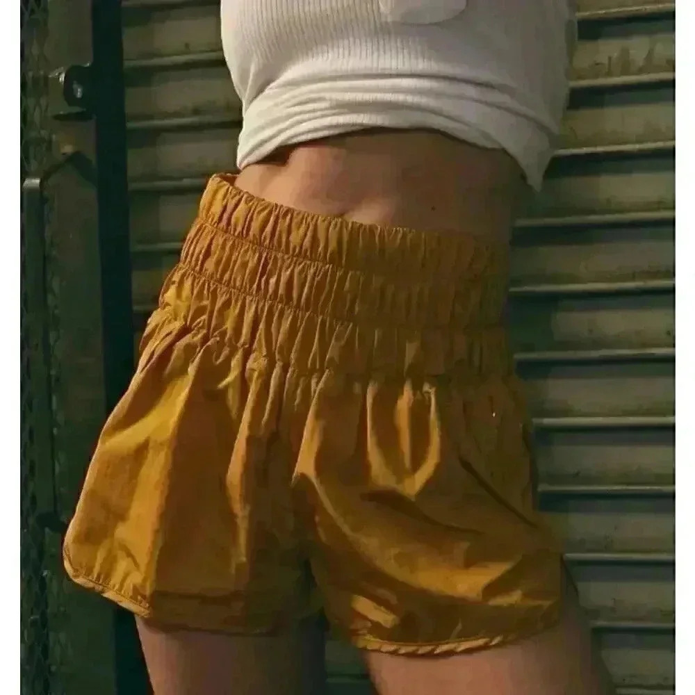 Free People Movement The Way Home Shorts Mustard XS